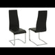 Buy Online Black Faux Leather Dining Chair with Chrome Legs By Coaster ...