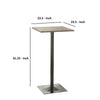 Industrial Square Metal Bar Table With Wooden Top Black By Coaster CCA-100730