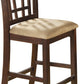 Wooden Contemporary Armless Counter Height Chair, Tan & Warm Brown., Set of 2