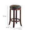 Contemporary 29 Swivel Bar Stool with Upholstered Seat brown,Set of 2 CCA-101060