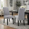 Comfy Wooden Dining Chair, Gray And Black, Set of 2