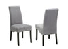 Comfy Wooden Dining Chair, Gray And Black, Set of 2