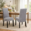 Comfy Wooden Dining Chair, Gray And Black, Set of 2