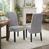 Comfy Wooden Dining Chair, Gray And Black, Set of 2