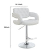 Modern Style Adjustable Height Bar Stool White By Coaster CCA-102557