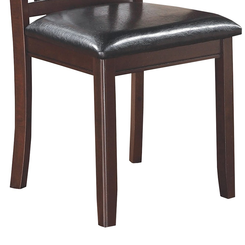 Dining Chair Set of 2 | Armless Contemporary | Espresso Black