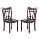 Dining Chair Set of 2 | Armless Contemporary | Espresso Black