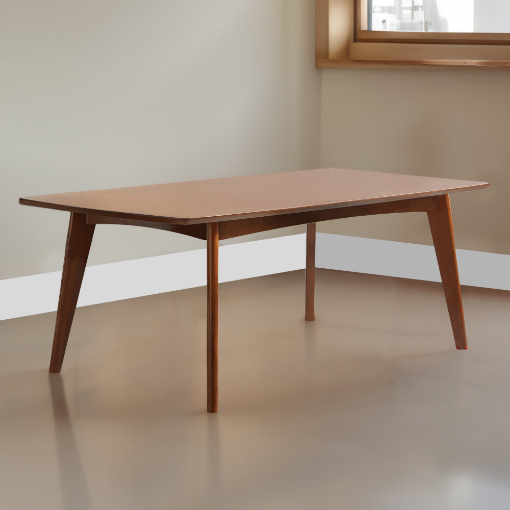 Dining Table | Mid-Century Modern | Dark Walnut Brown Wood