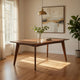 Dining Table | Mid-Century Modern | Dark Walnut Brown Wood