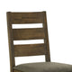 Wooden Ladder Back Dining Chairs, Knotty Nutmeg & Brown, Set of 2
