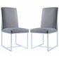 Modern Floating Dining Side Chair, Gray, Set of 2