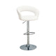 Barstool | Contemporary Faux Leather | White Finish