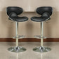 Swivel Adjustable Bar Stool, Black, Set of 2 By Casagear Home