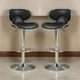 Barstool Set of 2 | Swivel Adjustable | Black