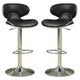 Swivel Adjustable Bar Stool Black Set of 2 By Casagear Home CCA-120359