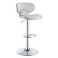 Modern Scooped Swivel Adjustable Bar Stool White,Set of 2 CCA-120389