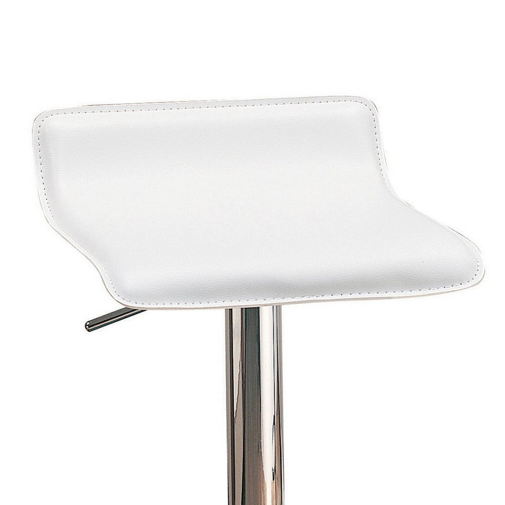 Contemporary Backless Seat Bar Stool White,Set of 2 CCA-120391