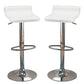 Contemporary Backless Seat Bar Stool White,Set of 2 CCA-120391