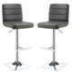 Barstool Set of 2 | Adjustable | Dark Gray | Armless Casual