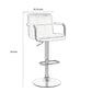 Grid Adjustable Swiveling Bar Stool Grey-Coaster CCA-121096