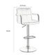 Grid Adjustable Swiveling Bar Stool Grey-Coaster CCA-121096