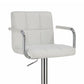 Grid Adjustable Swiveling Bar Stool White-Coaster CCA-121097