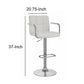 Grid Adjustable Swiveling Bar Stool White-Coaster CCA-121097