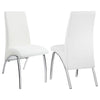 Contemporary Dining Chair White Set of 2 CCA-121572