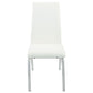 Contemporary Dining Chair, White, Set of 2