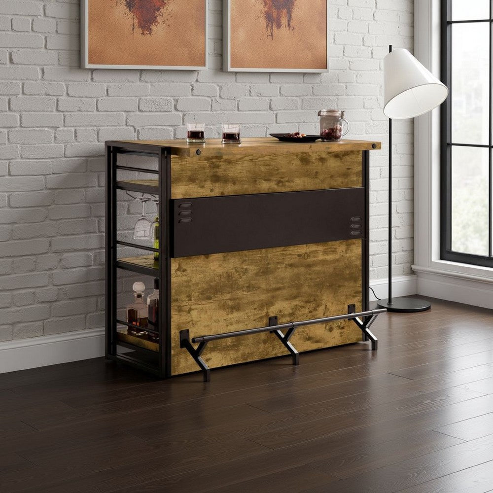 Bar Unit | Urban Style | Stemware Rack | Wire Brushed Black