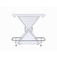 Contemporary Bar Unit  with metal frame, White