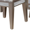 Wooden Set of Vanity and Stool with Mirrored Accents Mercury Silver CCA-204927