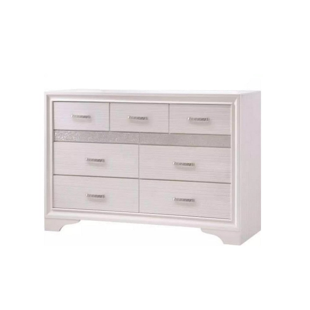 Wooden Drawer Dresser with Hidden Jewelry Tray White CCA-205113