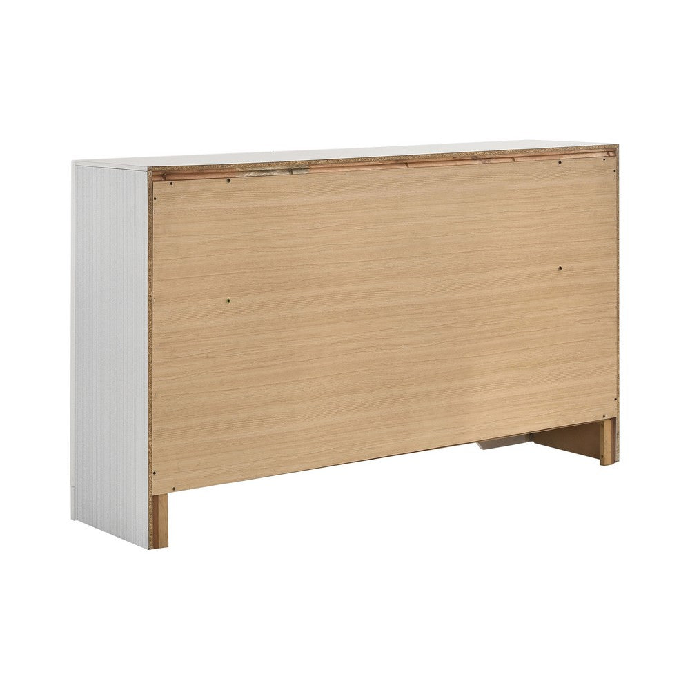 Wooden Drawer Dresser with Hidden Jewelry Tray, White