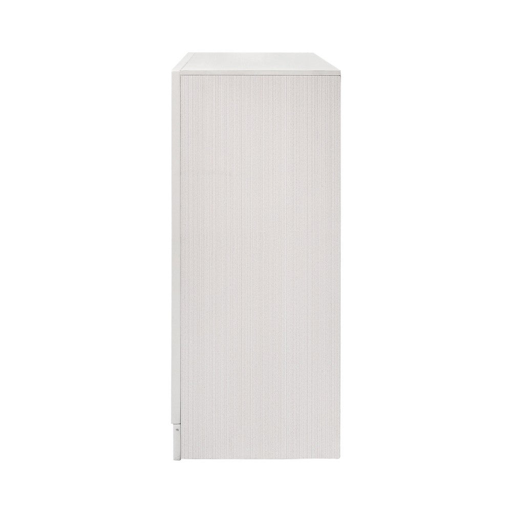 Wooden Drawer Dresser with Hidden Jewelry Tray, White