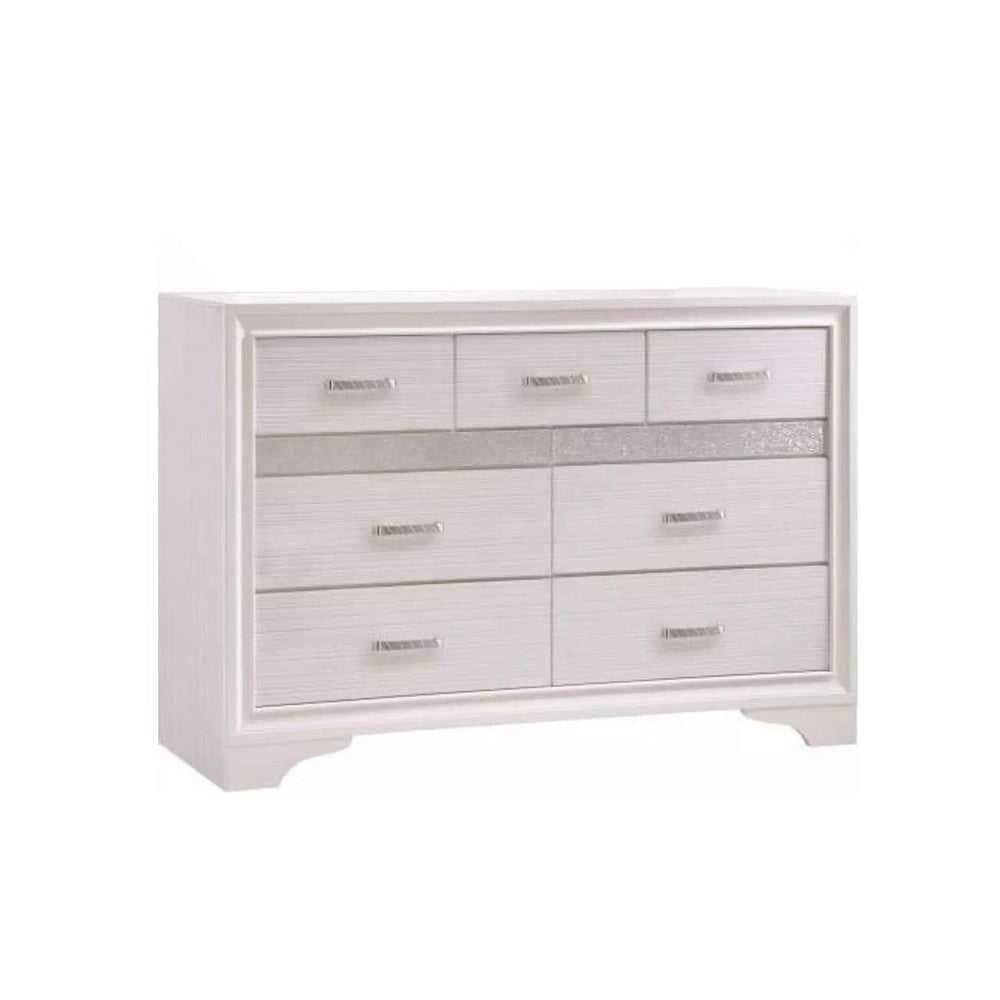 Wooden Drawer Dresser with Hidden Jewelry Tray, White