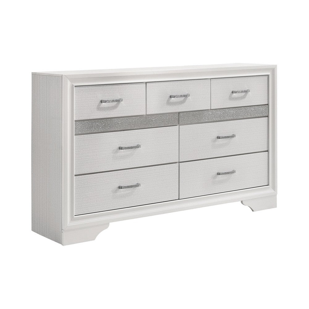 Wooden Drawer Dresser with Hidden Jewelry Tray, White