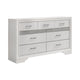 Wooden Drawer Dresser with Hidden Jewelry Tray, White