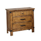 Wooden Nightstand with 3 Drawers Warm Honey Brown CCA-205262
