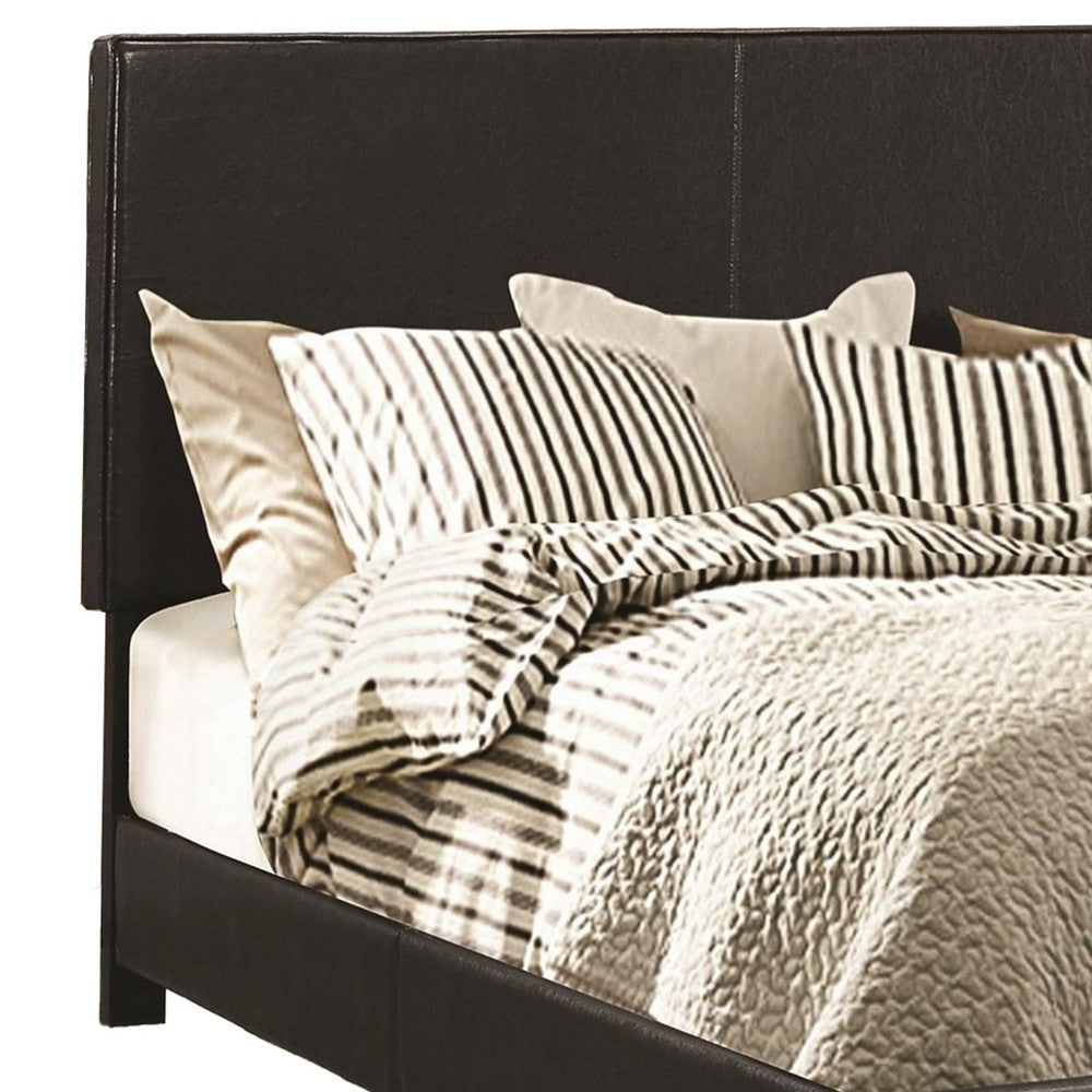 Platform Bed | California King | Black Leather Upholstery CCA-300761KW