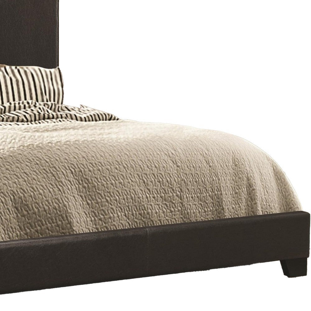 Platform Bed | California King | Black Leather Upholstery CCA-300761KW