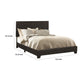 Platform Bed | California King | Black Leather Upholstery CCA-300761KW