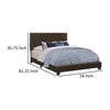 Platform Bed | Full Size | Brown Leather Upholstery CCA-300762F