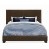 Platform Bed | California King | Brown Leather Upholstery