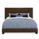 Platform Bed | California King | Brown Leather Upholstery