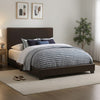 Platform Bed | California King | Brown Leather Upholstery