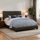 Platform Bed | California King | Brown Leather Upholstery