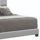 Leather Upholstered Full Size Platform Bed Gray CCA-300763F