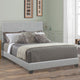 Leather Upholstered Full Size Platform Bed, Gray