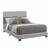 Leather Upholstered Full Size Platform Bed, Gray